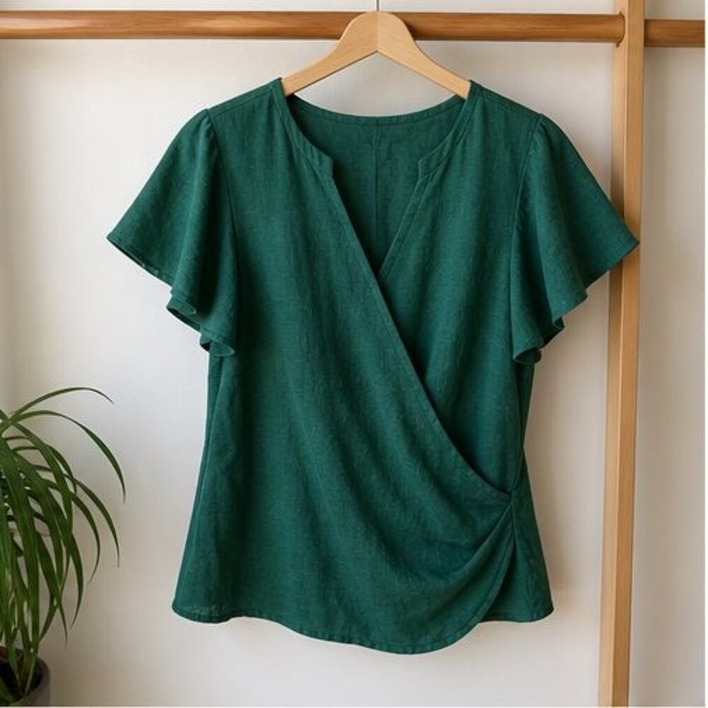 Emerald Ruffle Blouse